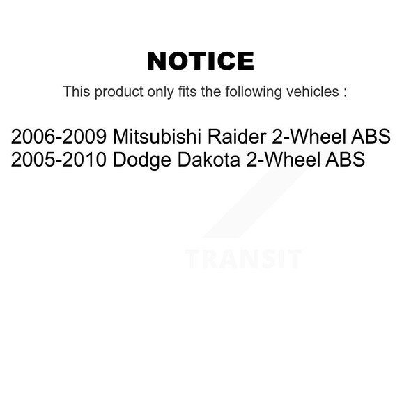 Front Hub Bearing Assembly And Link Kit For Dodge Dakota Mitsubishi Raider 2-Wheel ABS